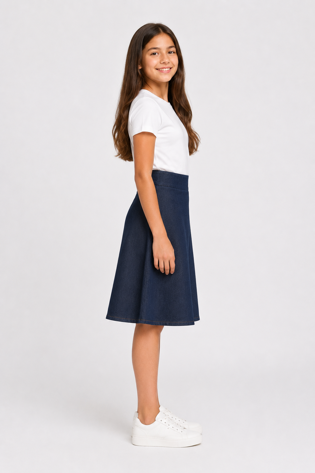 Girls  Flare Skirt - Stretch Denim
