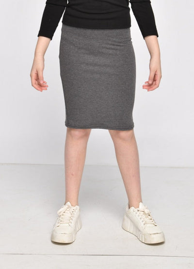 Girls Pencil Skirt - Charcoal