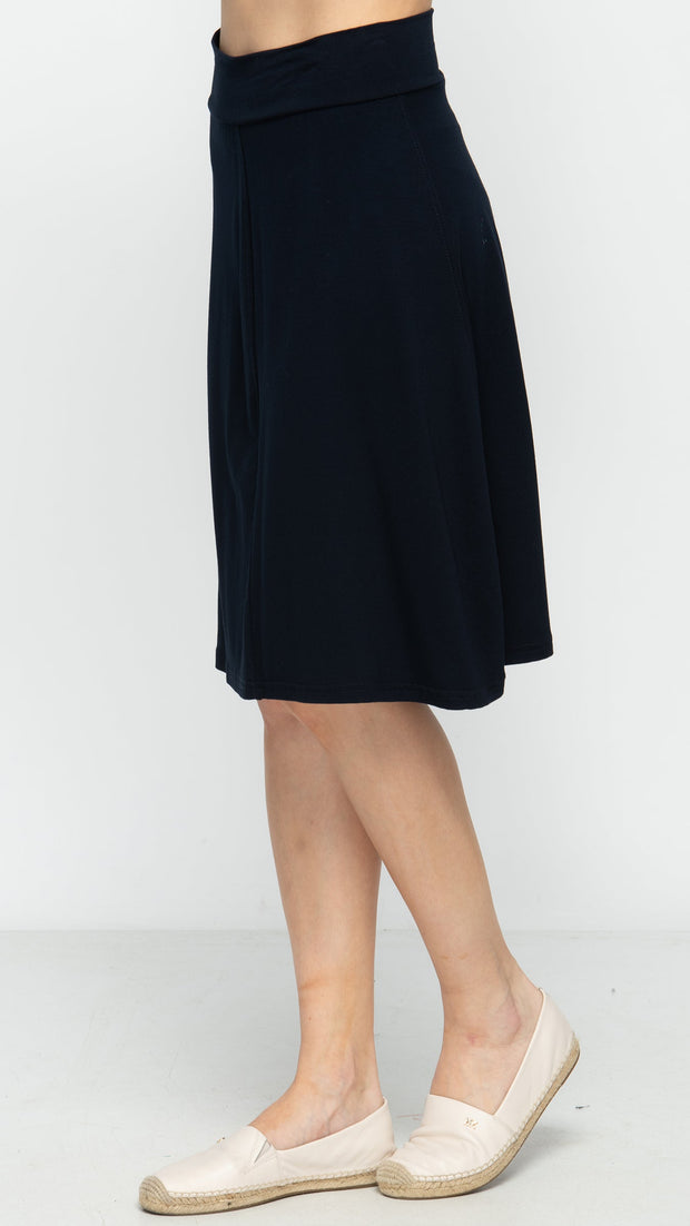 Soft Terry Flare Skirt - Black