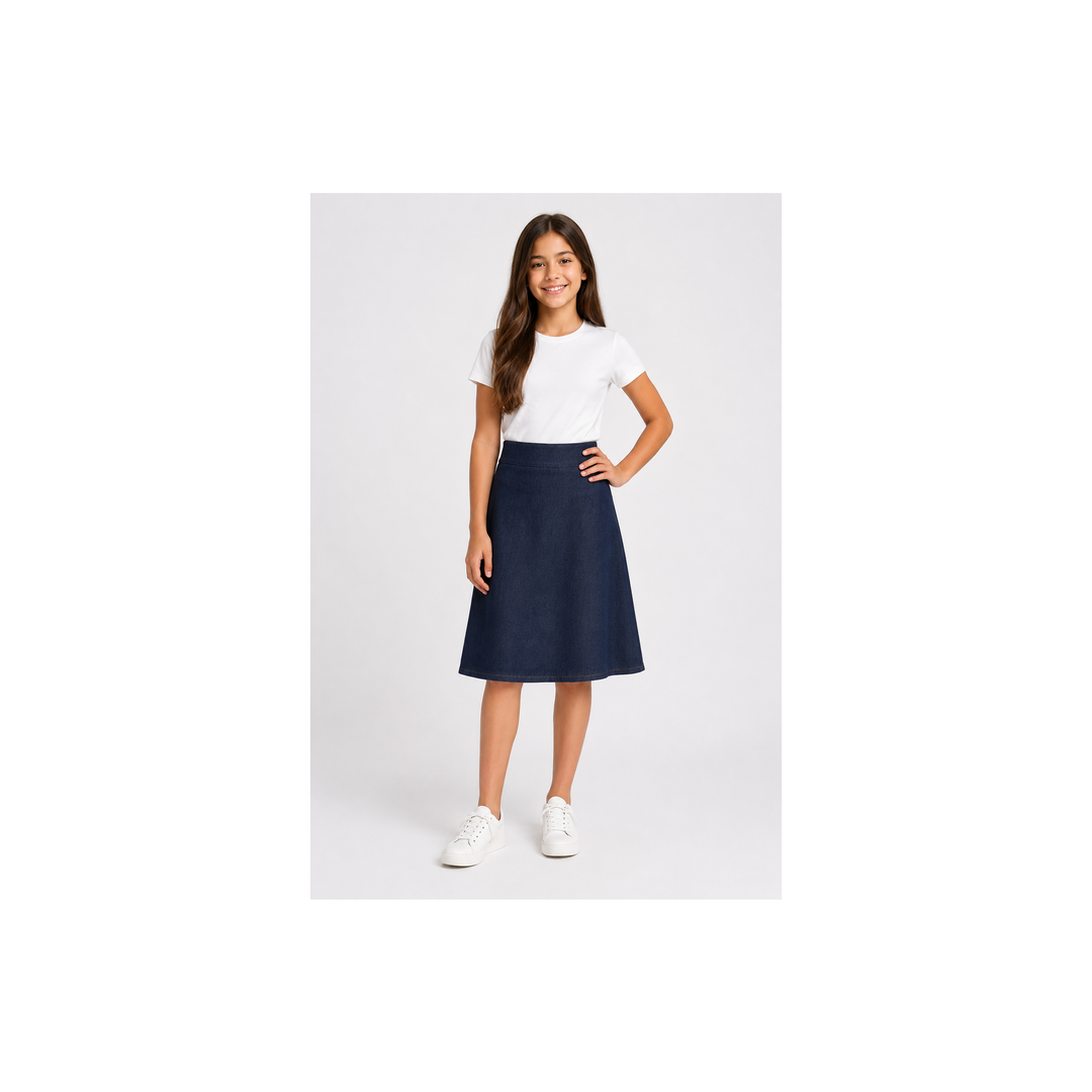 Girls  Flare Skirt - Stretch Denim