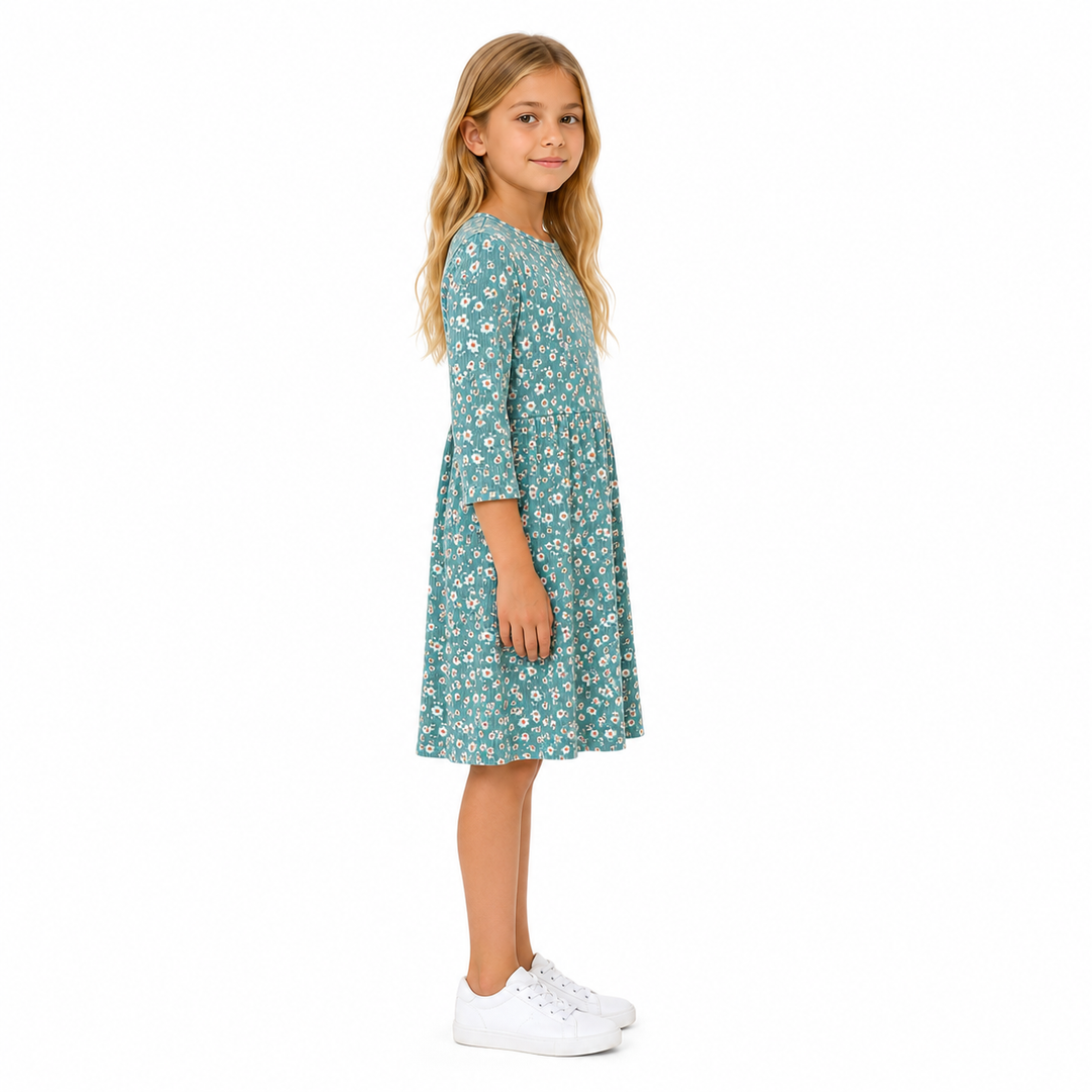 Girls Play Dress - Mint Ditsy Floral