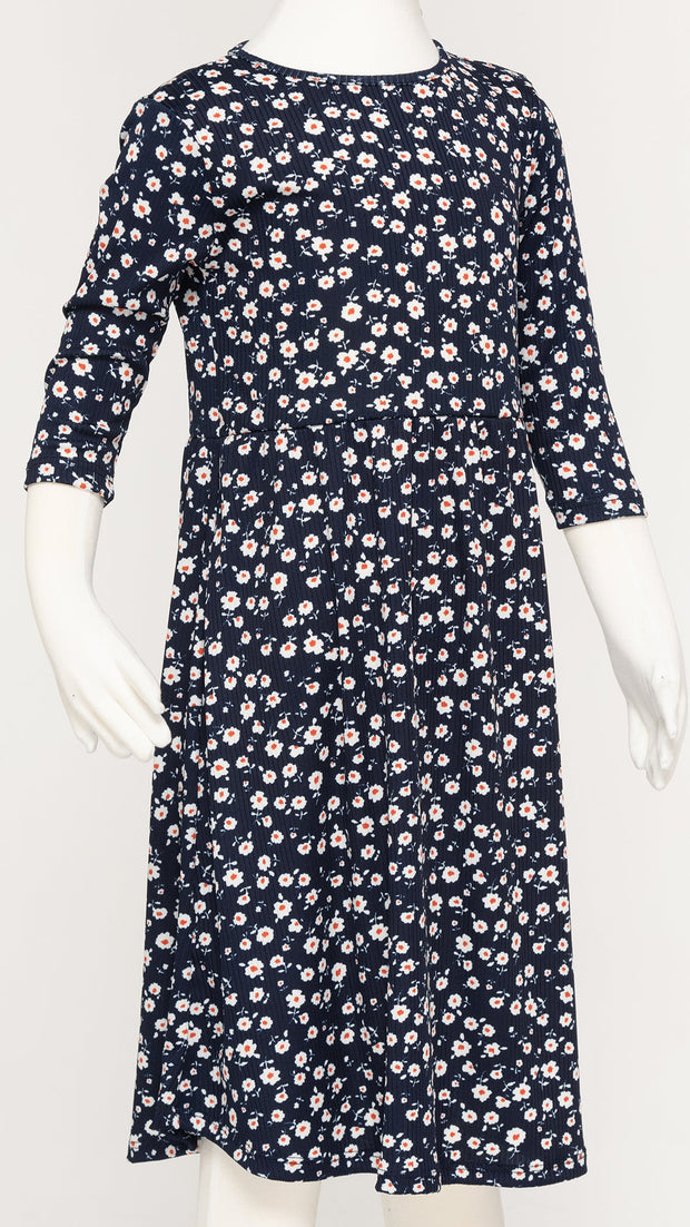 Girls Play Dress - Navy Floral