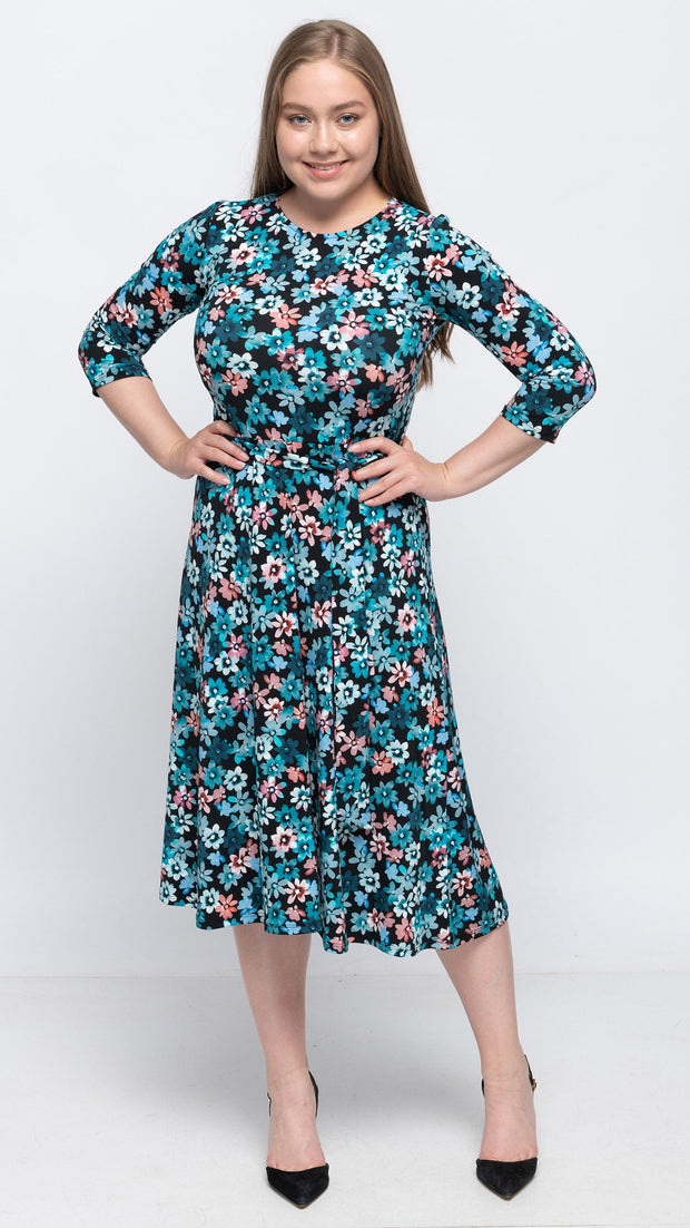 *XSMALL* Belted Midi Dress