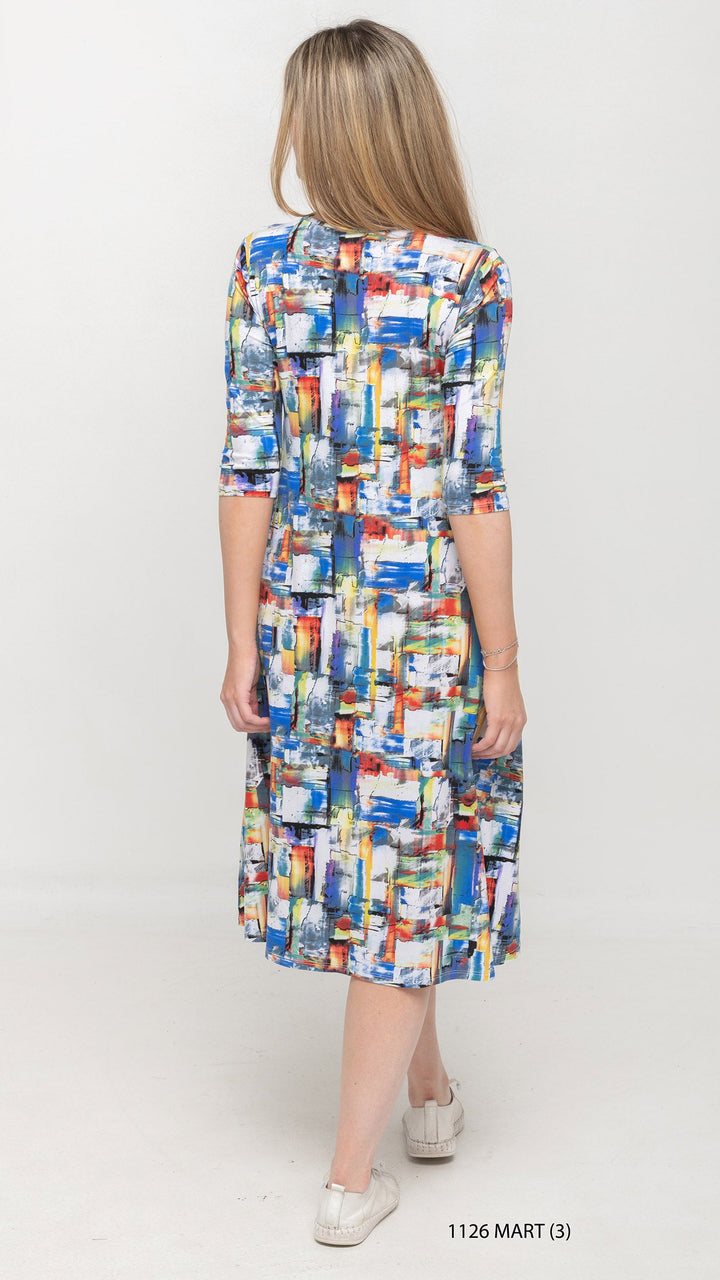 A-Line Jersey Dress Royal Modart