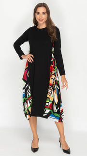 Boho Dress - Black/Multi Insert