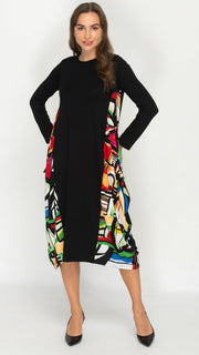 Boho Dress - Black/Multi Insert