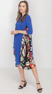 Boho Dress - Royal Print Insert