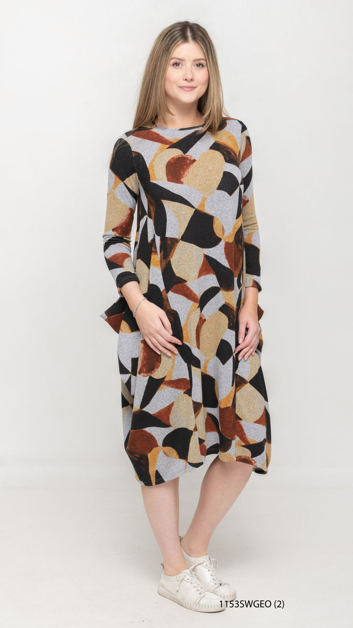 Boho Sweater Knit Dress