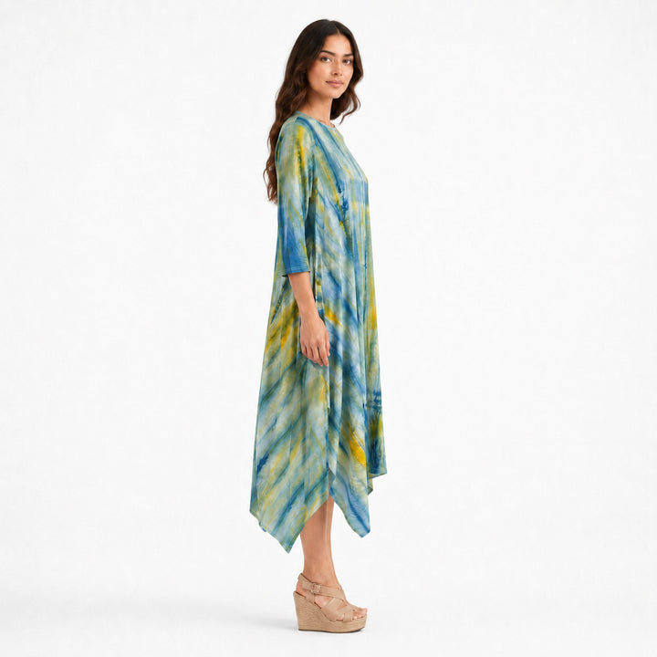 Boho Dress Green Tie Dye