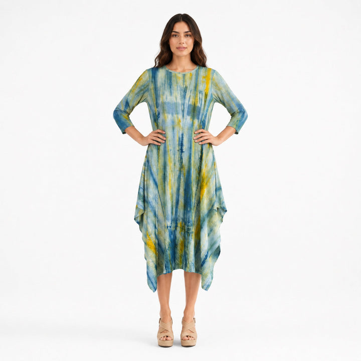 Boho Dress Green Tie Dye