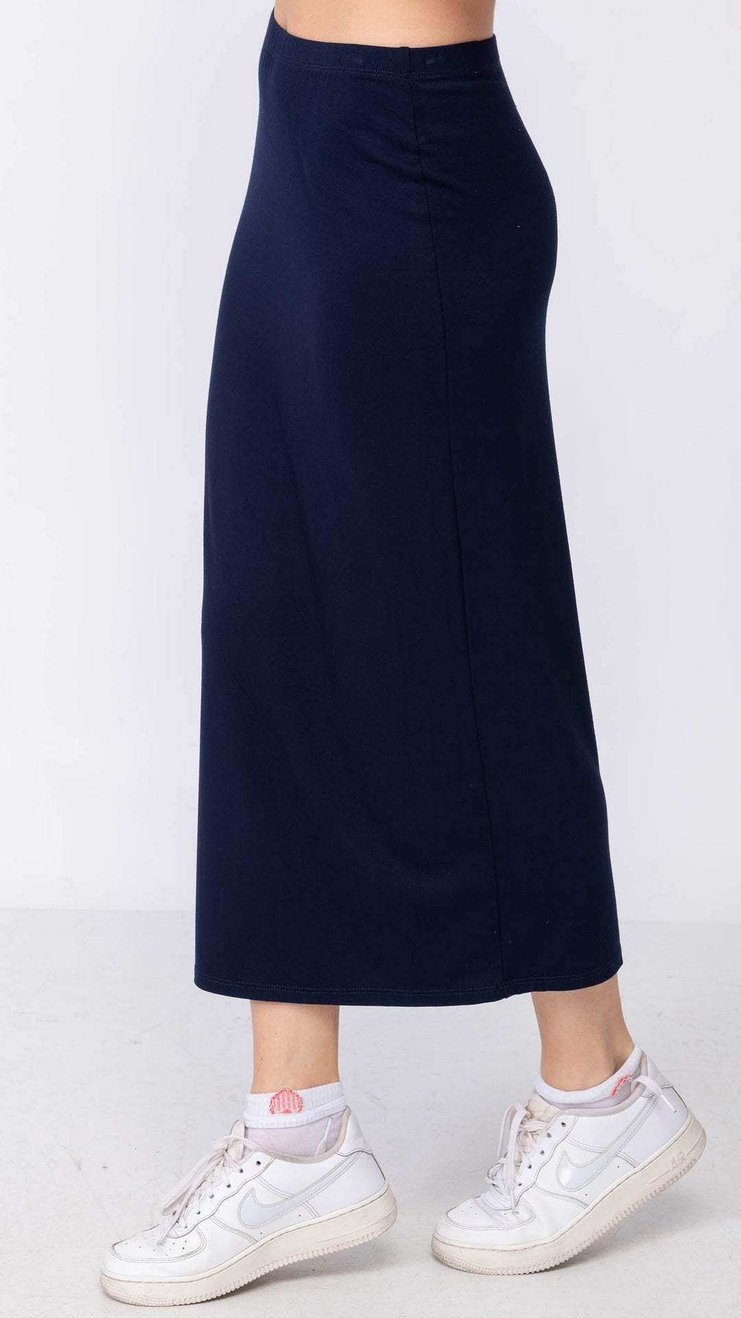1219 Jersey Tube Skirt Navy
