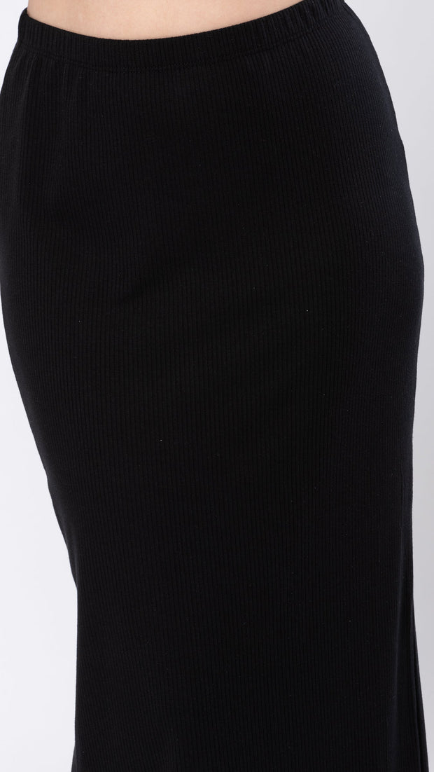 *XSMALL* Midi Rib Tube Skirt