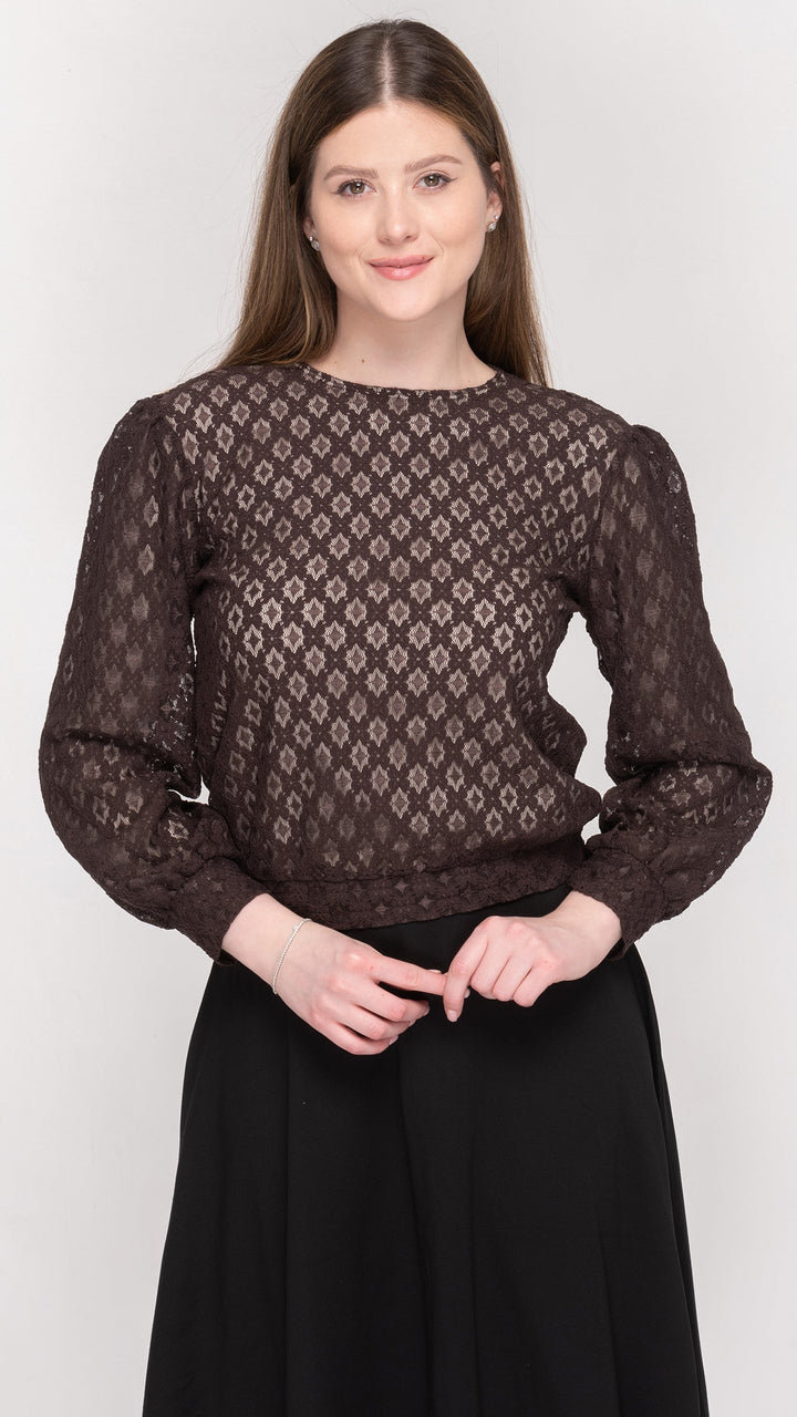 Puff Sleeve Top - Lace
