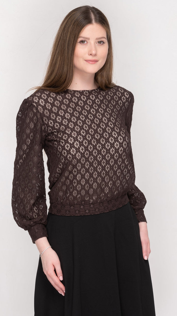 Puff Sleeve Top - Lace