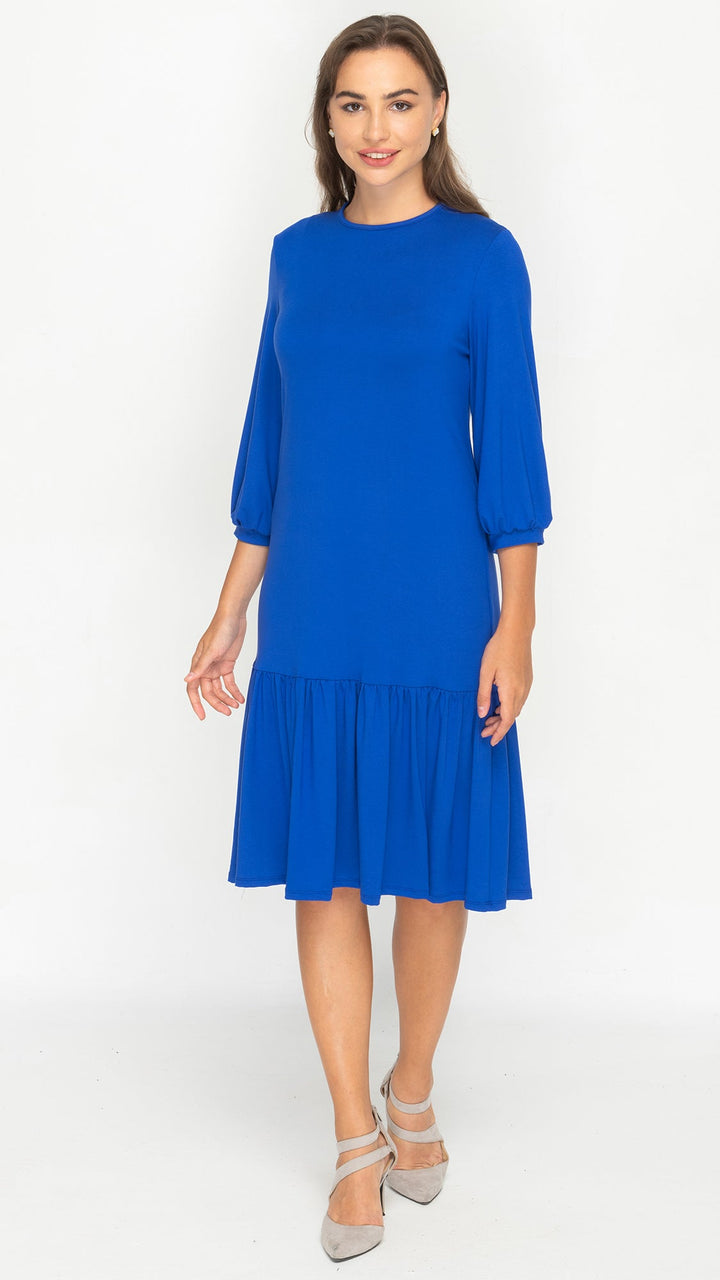 Tier Hem Dress Jersey - Royal Blue