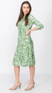 A-Line Dress - Green Ivy