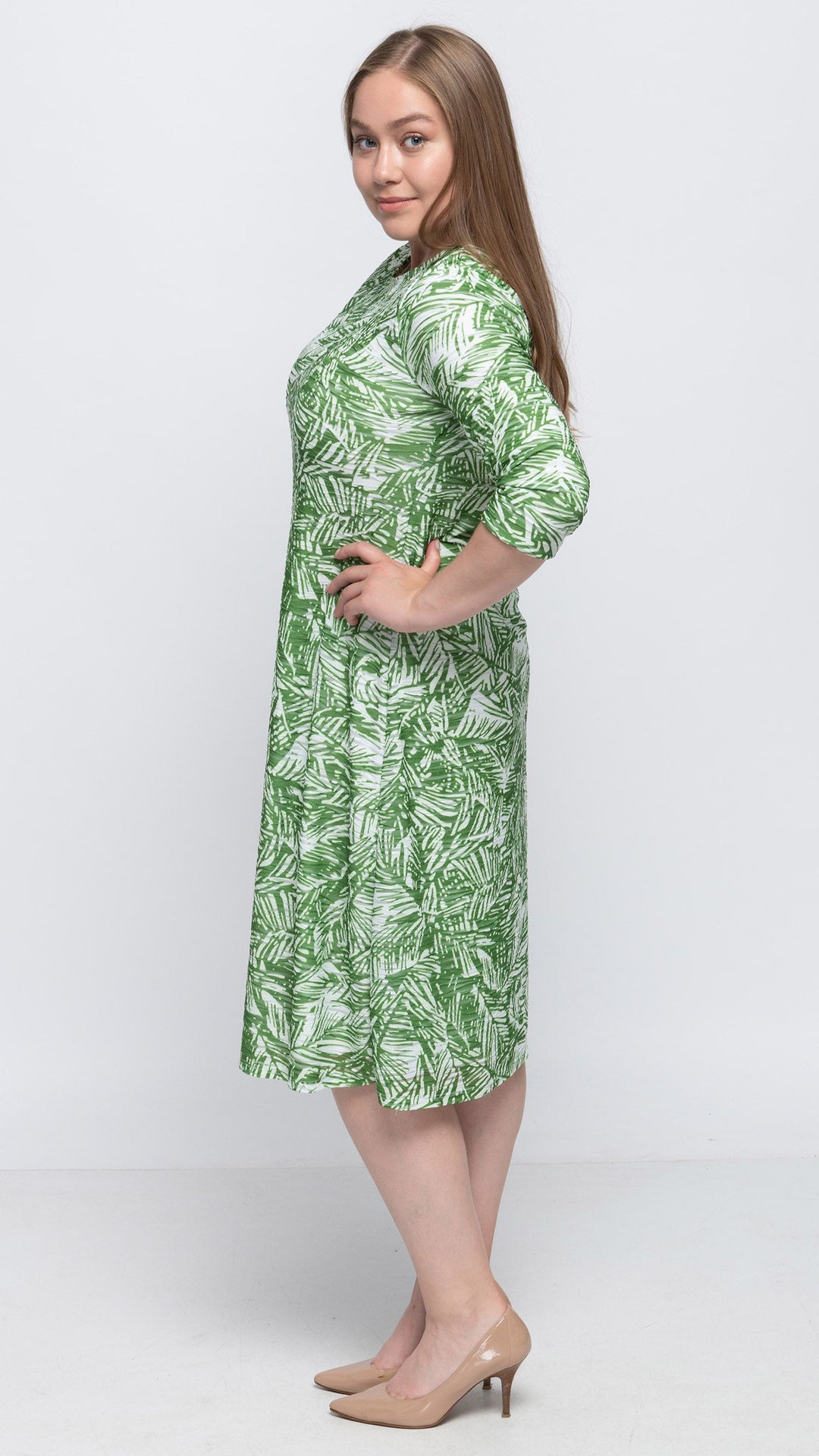 A-Line Dress - Green Ivy