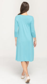 A-Line Dress Bamboo Jersey - Aqua