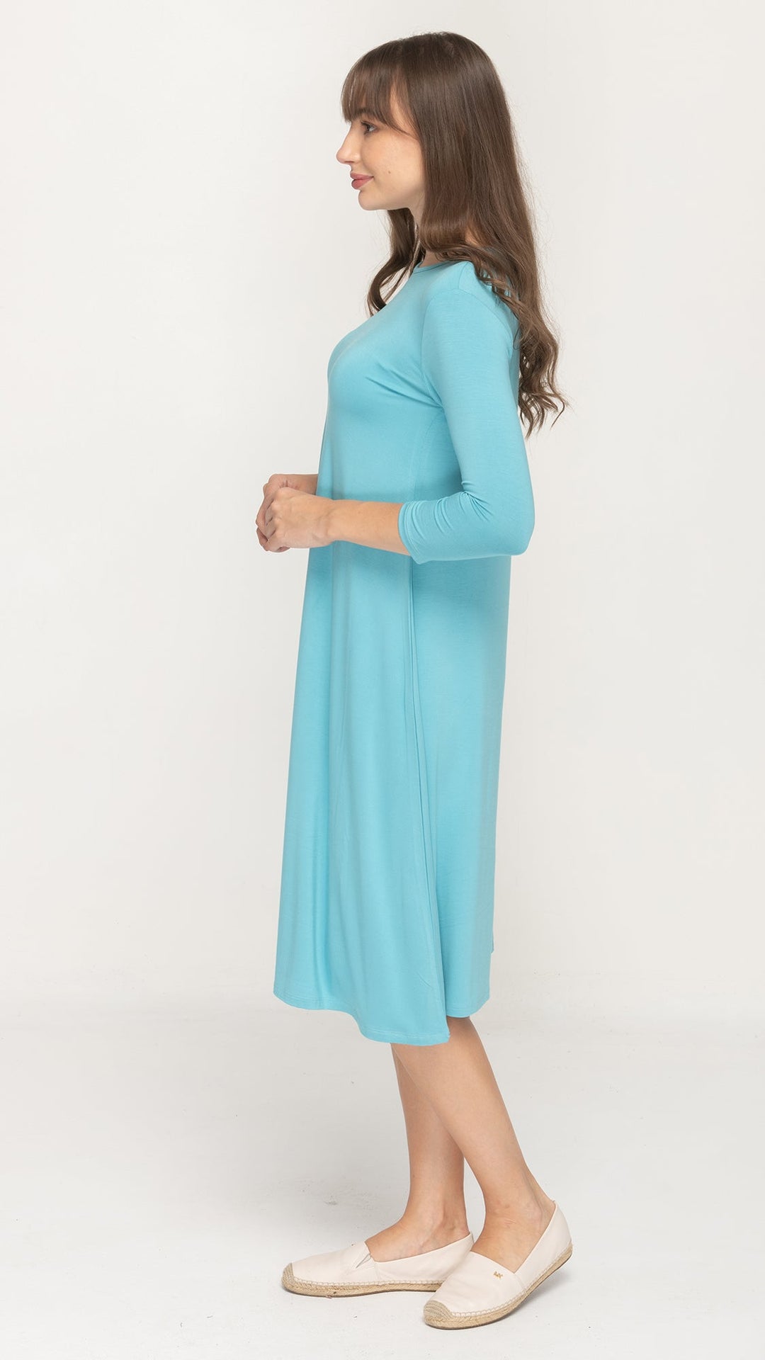 A-Line Dress Bamboo Jersey - Aqua