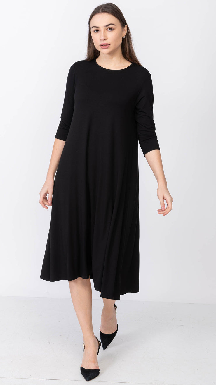 A-Line Dress Bamboo Jersey - Black