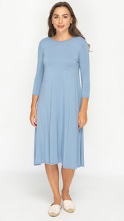 A-Line Dress Bamboo Jersey - Ice Blue