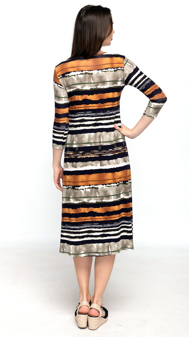 Jersey A-Line Dress - Jungle Stripes