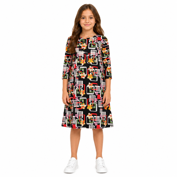 Girls Tunic Dress - Multi Color