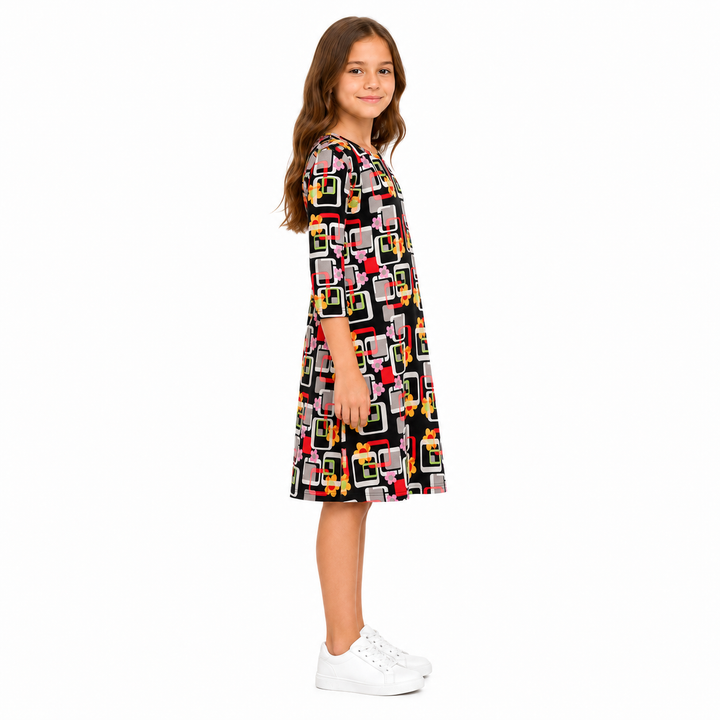 Girls Tunic Dress - Multi Color