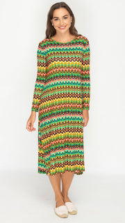 A-Line Jersey Dress - Missoni Print