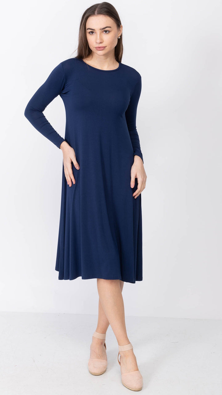 1526 Bamboo Jersey Dress Navy