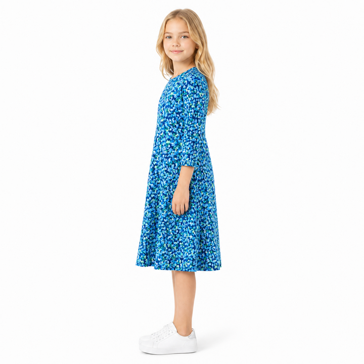 Girls Tunic Dress -  Blue Floral