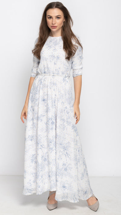 Everything Dress - Blue Toile Maxi