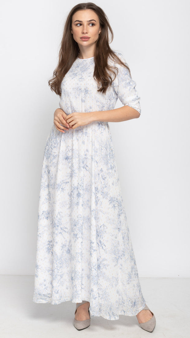 Everything Dress - Blue Toile Maxi