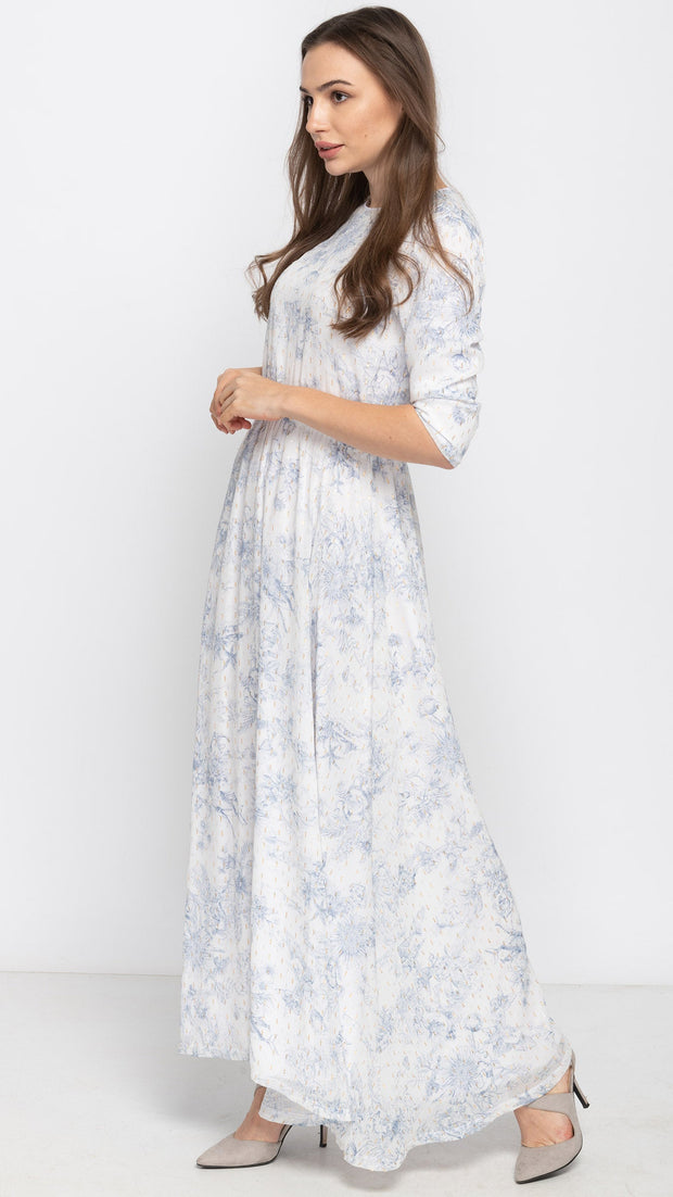 Everything Dress - Blue Toile Maxi