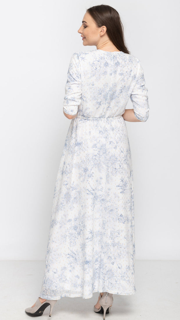 Everything Dress - Blue Toile Maxi