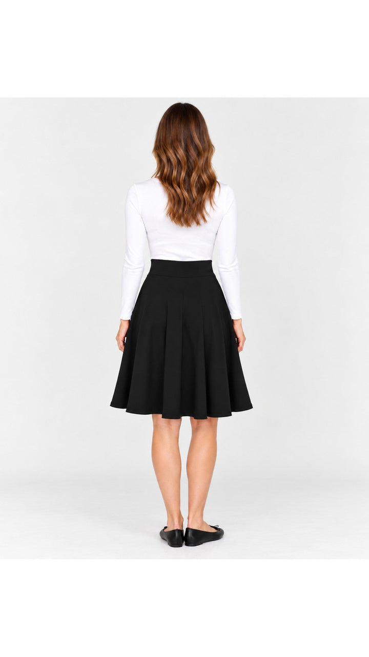 KMW Style 1602 23 inch Black Circle Skirt - back view