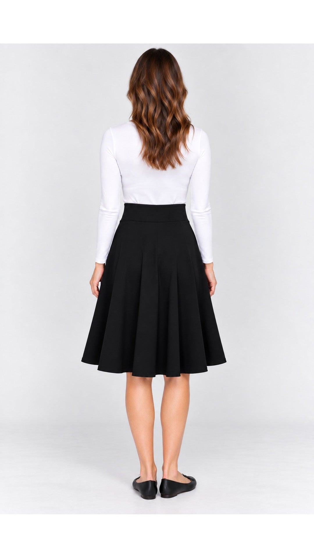 KMW Style 1602 27 inch Black Circle Skirt - back view