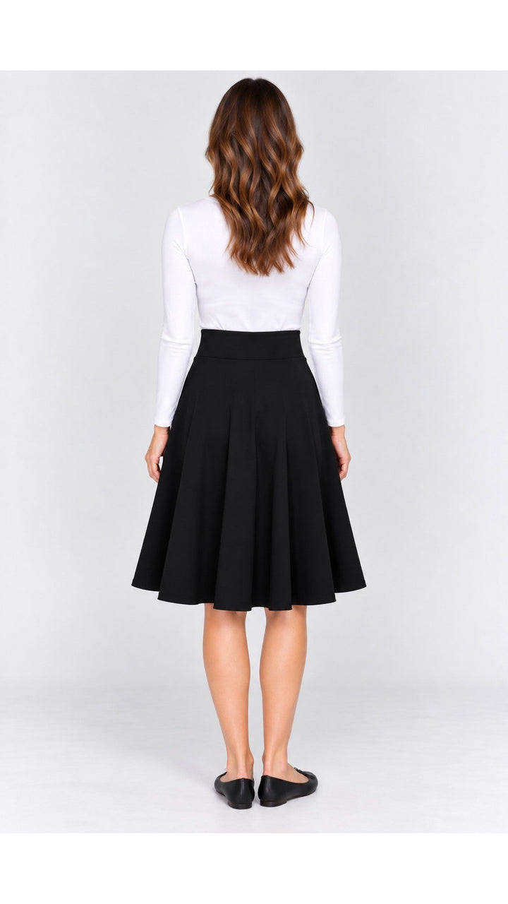 KMW Style 1602 27 inch Black Circle Skirt - back view