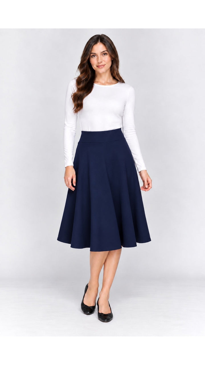 KMW Style 1602 27 inch Navy Circle Skirt - hero view