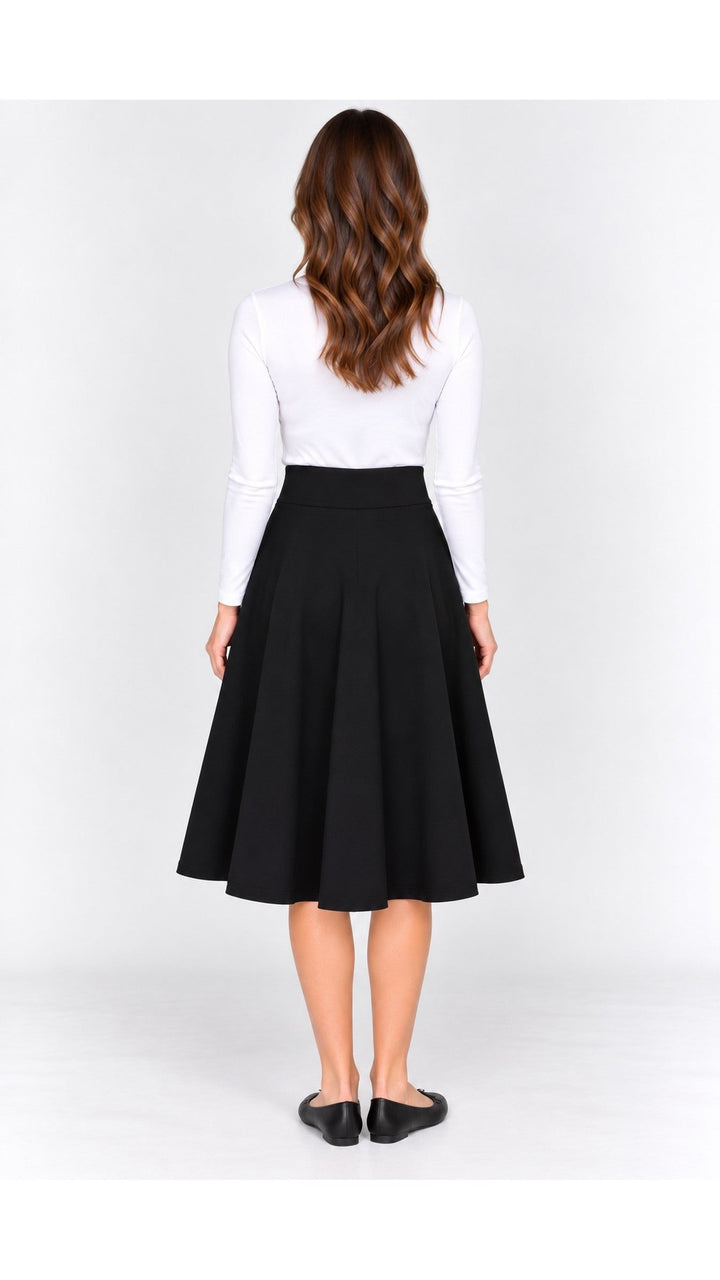 KMW Style 1602 29" Black Circle Skirt - back view