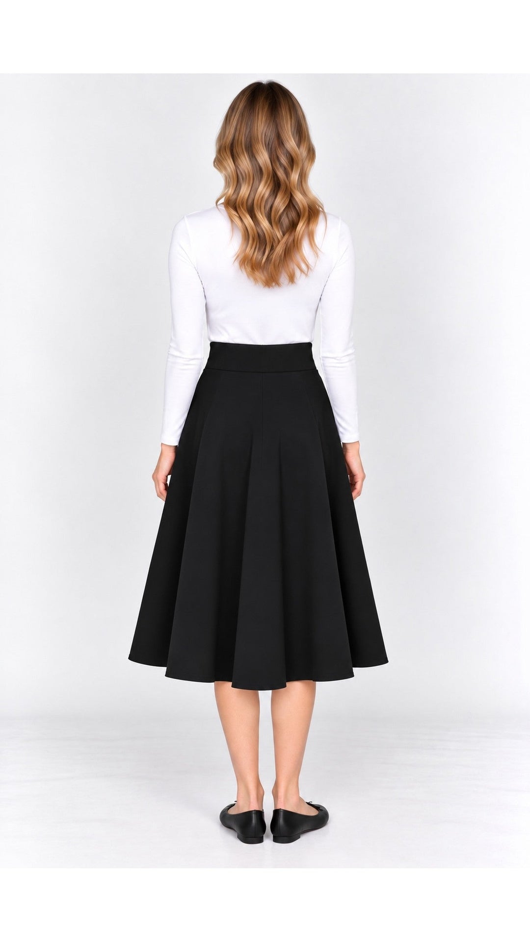 KMW Style 1602 Black Circle Skirt 31 inch - Back