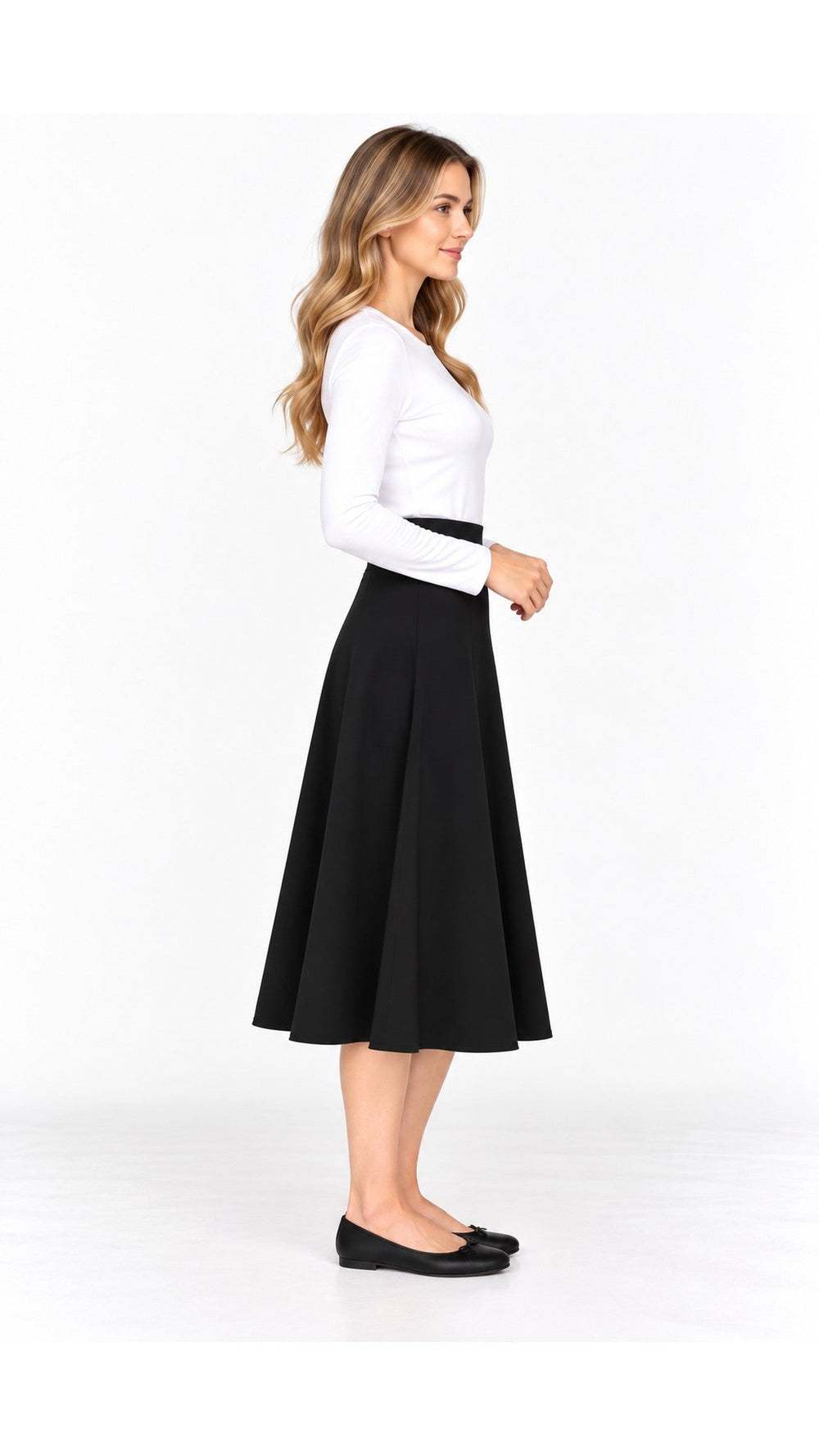 KMW Style 1602 Black Circle Skirt 31 inch - Side