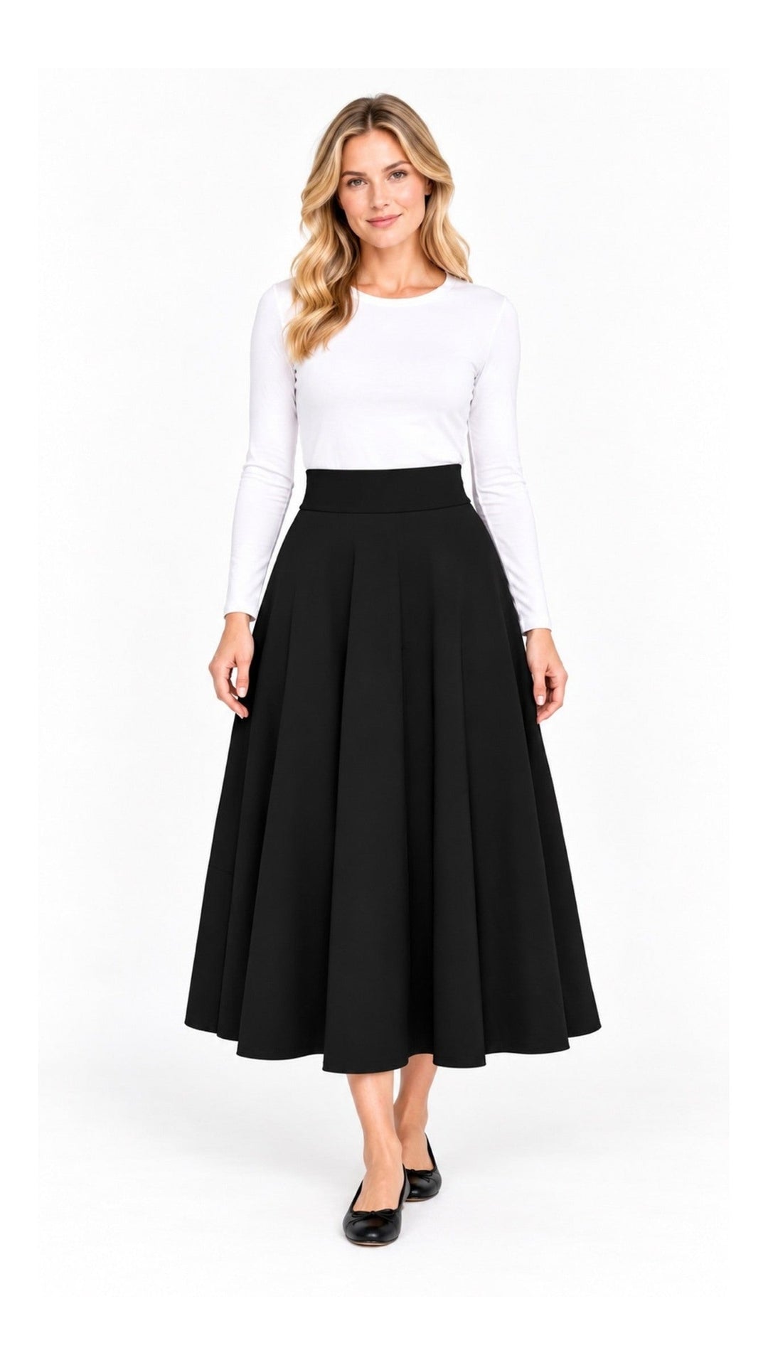 KMW Style 160233 Black Circle Skirt - HERO