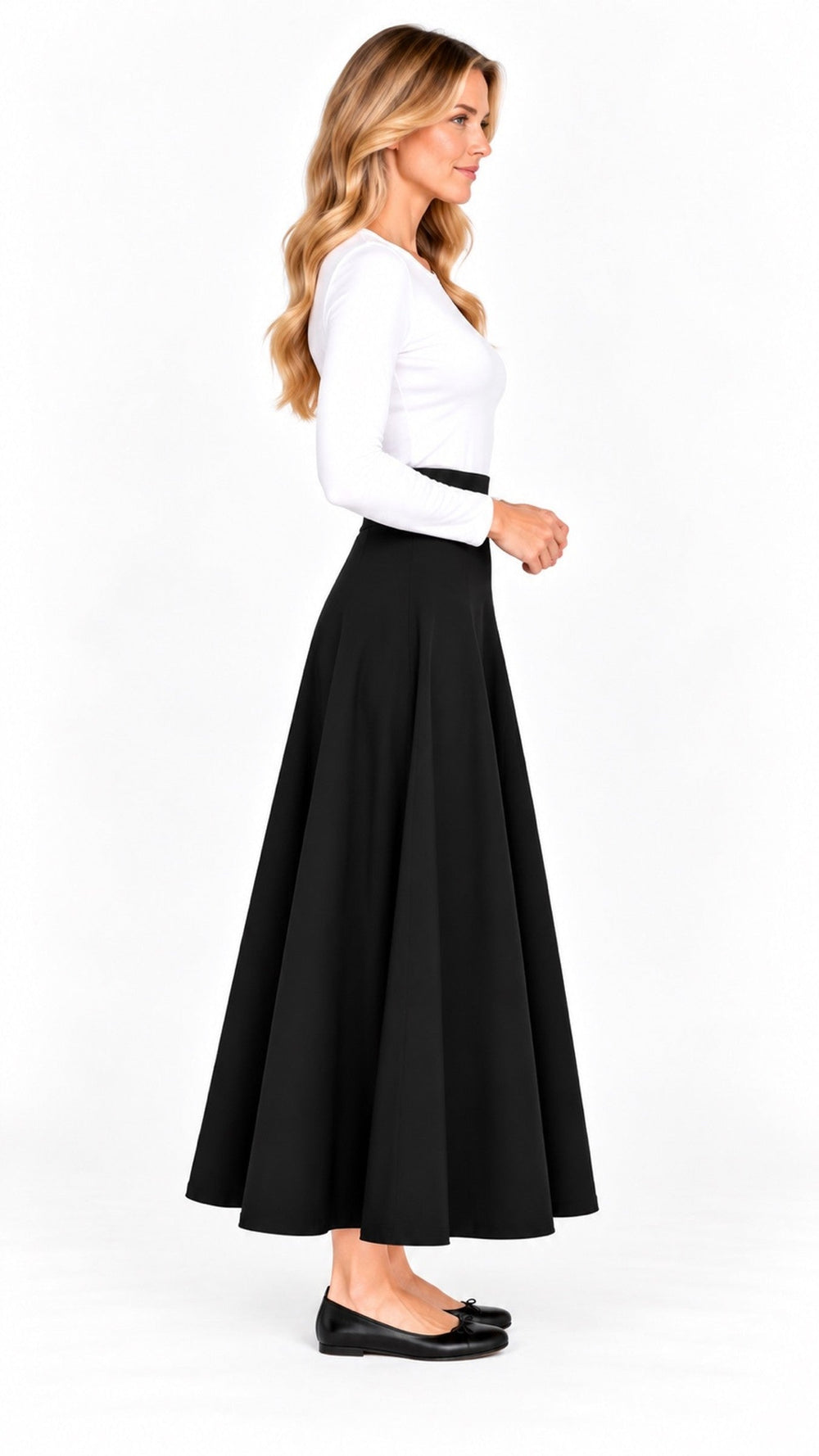 KMW Style 1602 Black Circle Skirt 35 inch - Side
