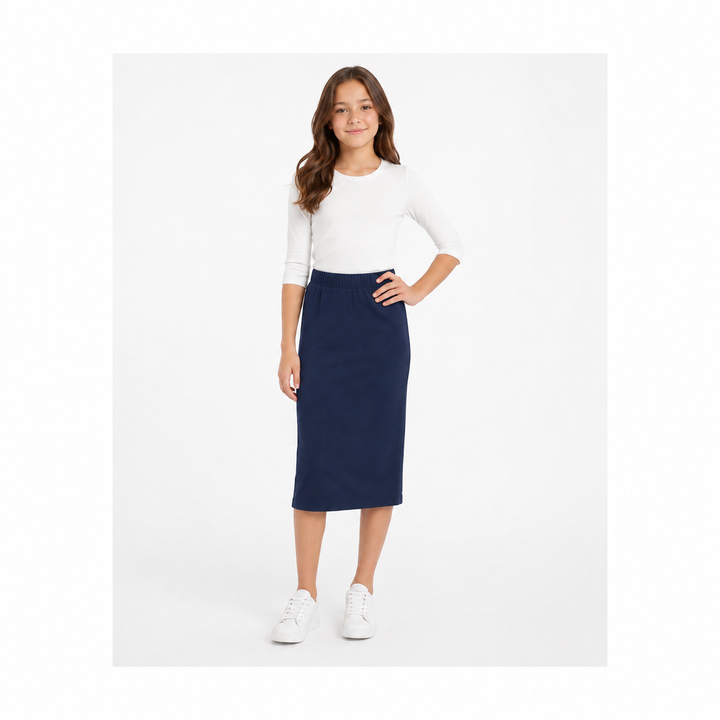 Girls Midi Tube Skirt - Black
