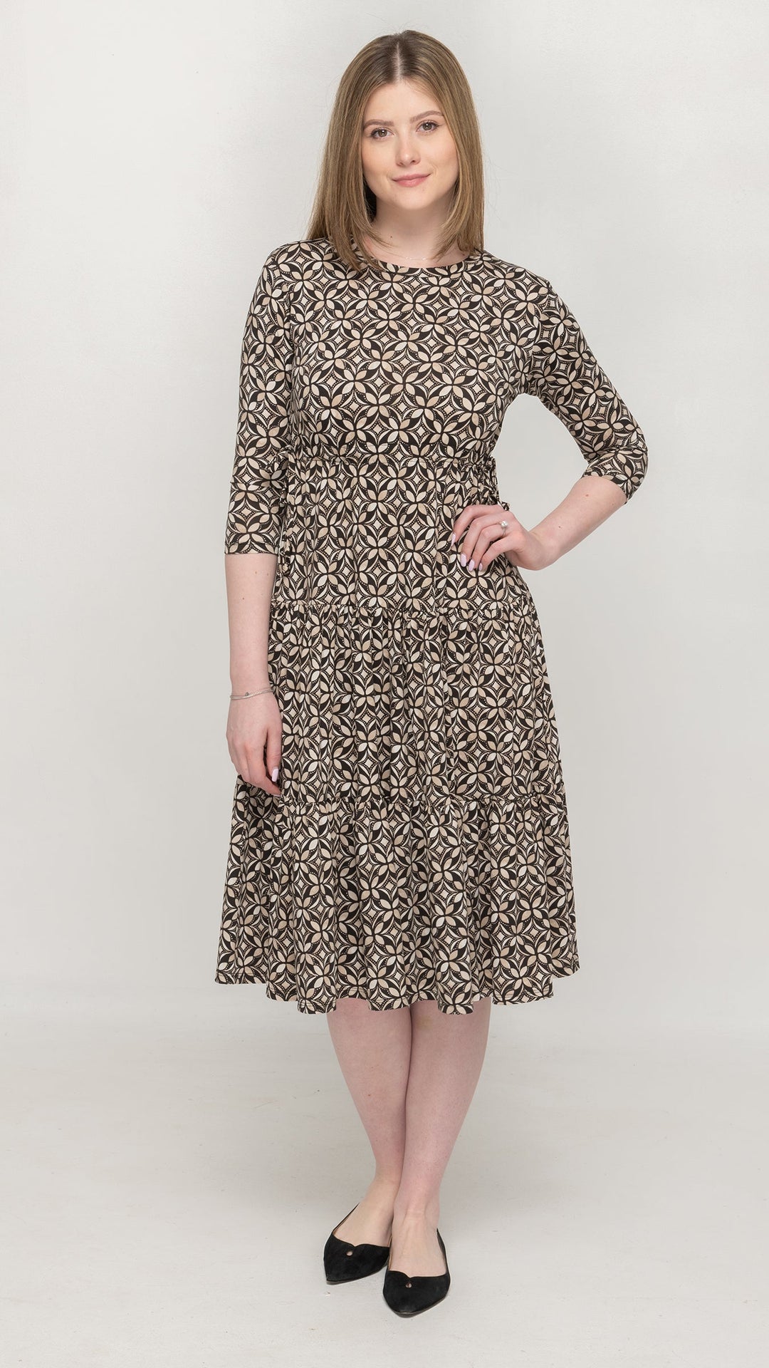 Tiered Drawstring Dress