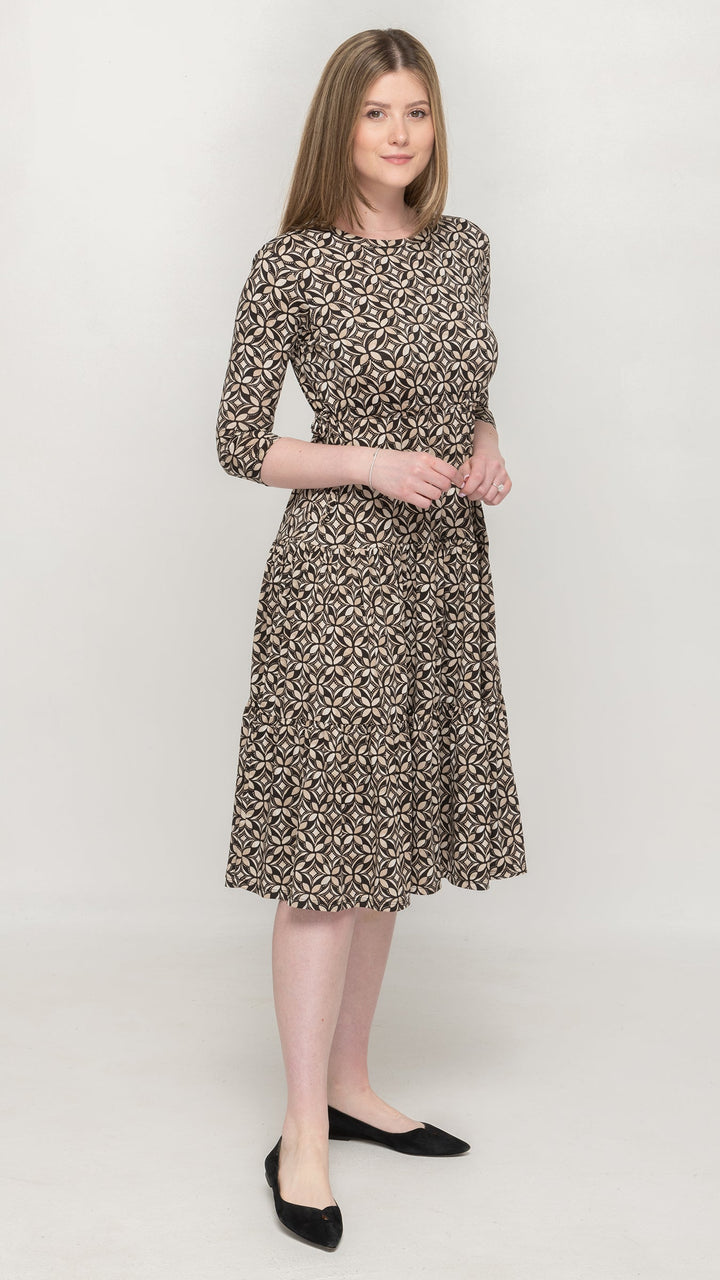 Tiered Drawstring Dress