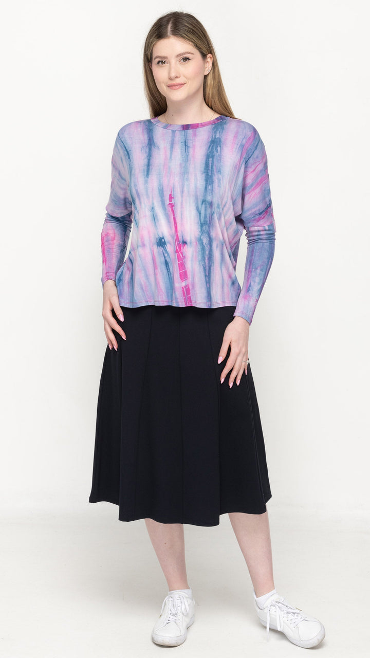 Dolman Jersey Monkey Top  Blue Tie Dye