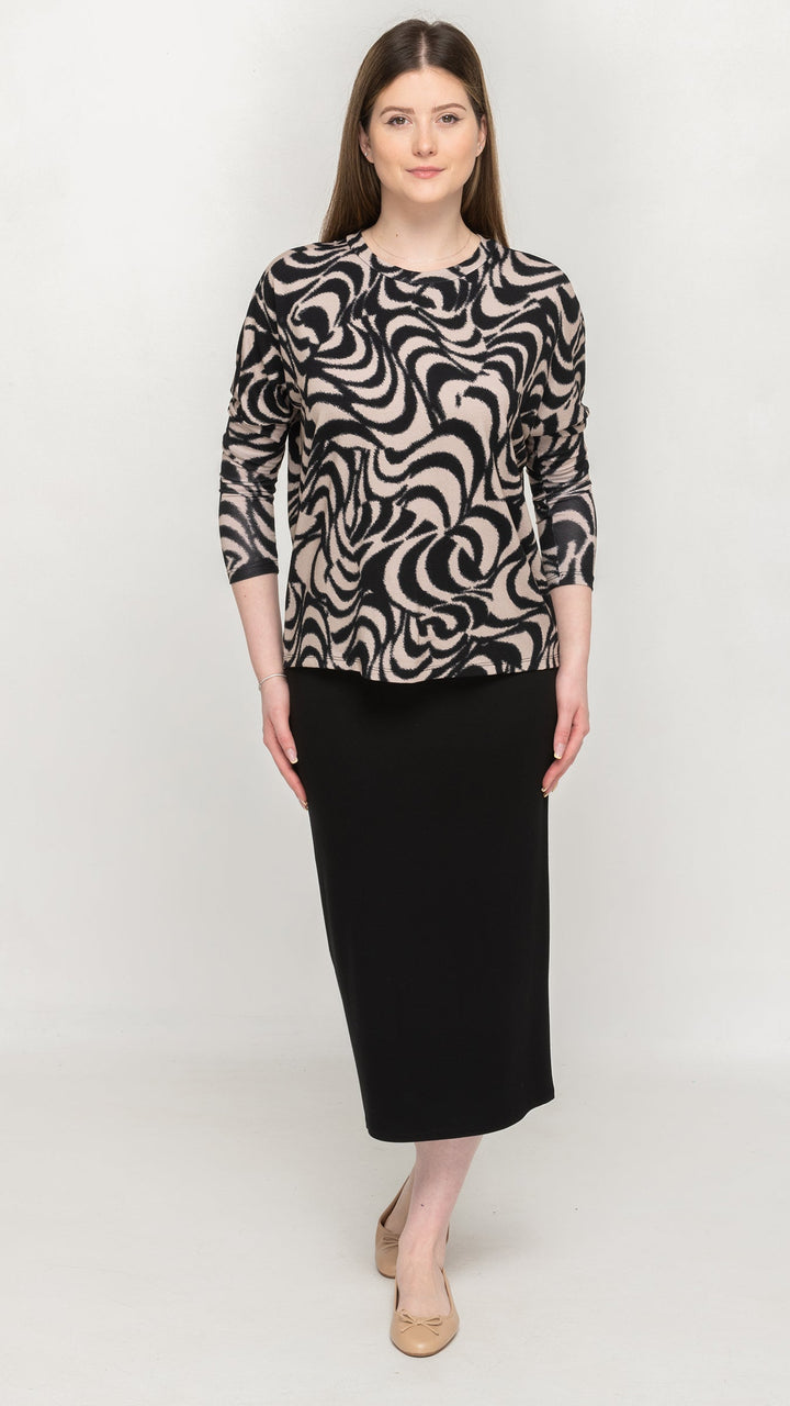 Dolman Monkey Top - Jersey Print