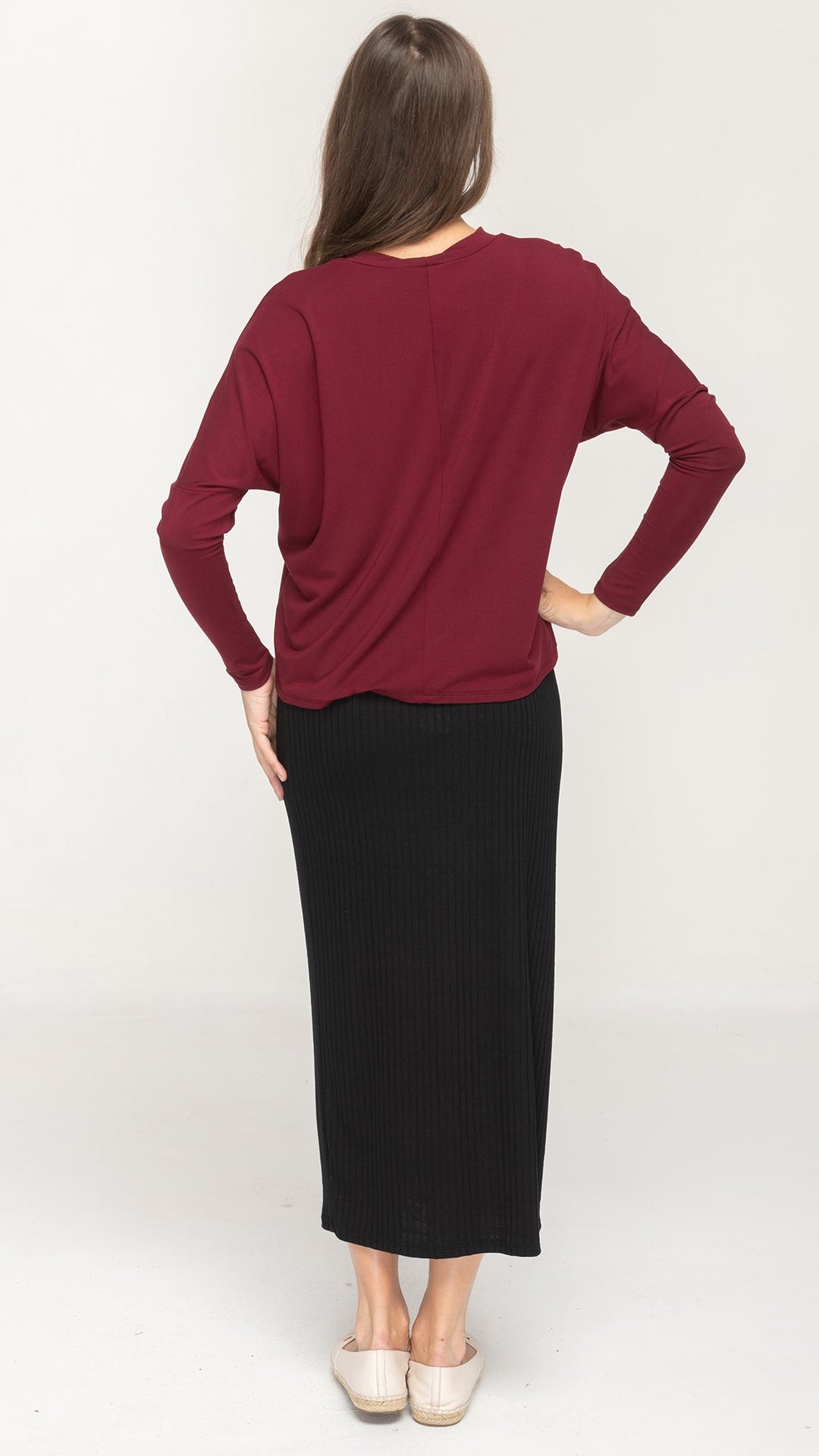 Dolman Monkey Top - Burgundy